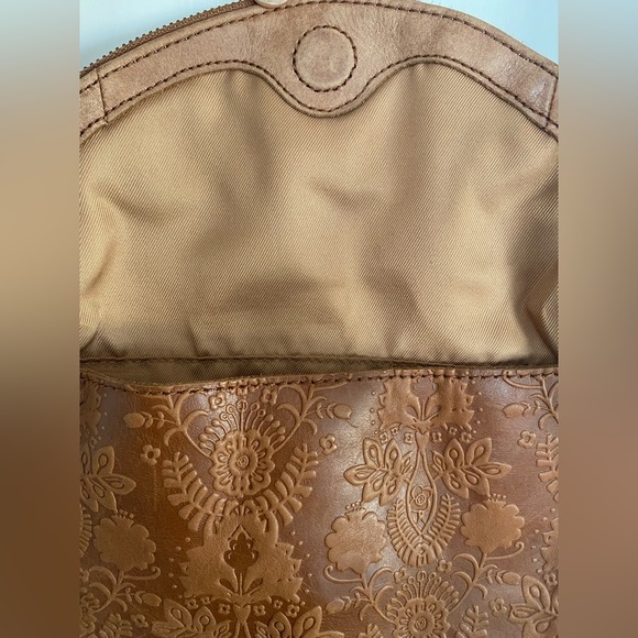 The Sak Women’s Silverlake Leather Tobacco Floral Embossed Crossbody Bag - Picture 6 of 9